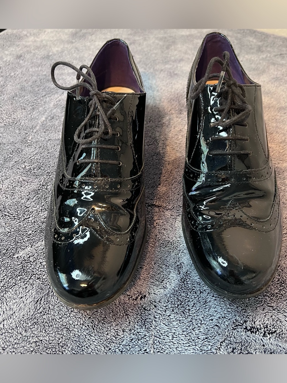 Men’s Clarks Narrative Black Patent Leather Dress Shoes Size 9.5
